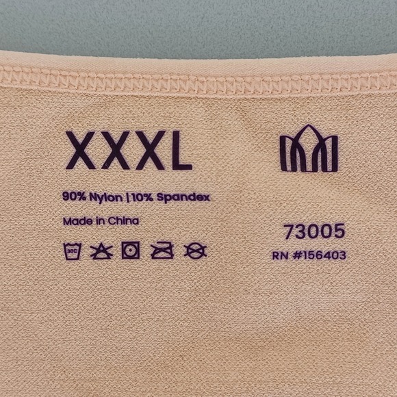 Empetua Open Bust Boyshort Bodysuit Beige Shapewear 3XL 73005 New - Picture 2 of 7